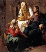 Johannes Vermeer Christ in the House of Martha and Mary painting